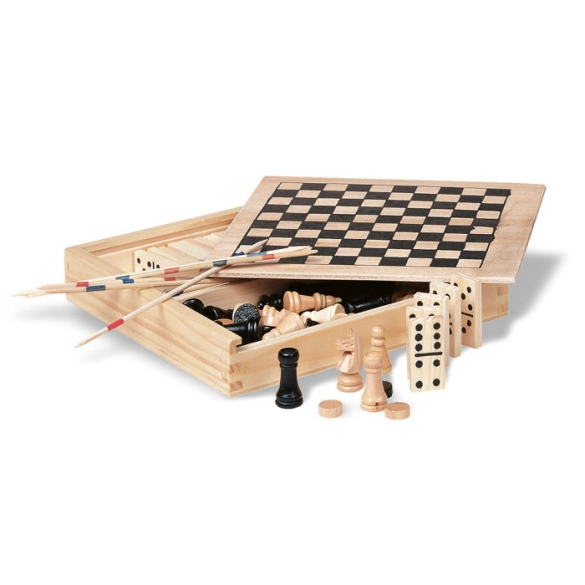 Boîte de 4 jeux en bois - Zenira front