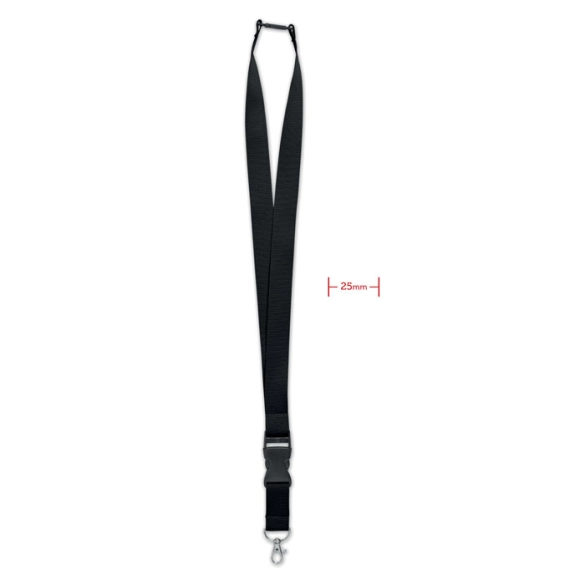 WIDE LANY, Lanyard crochet métal 25mm front