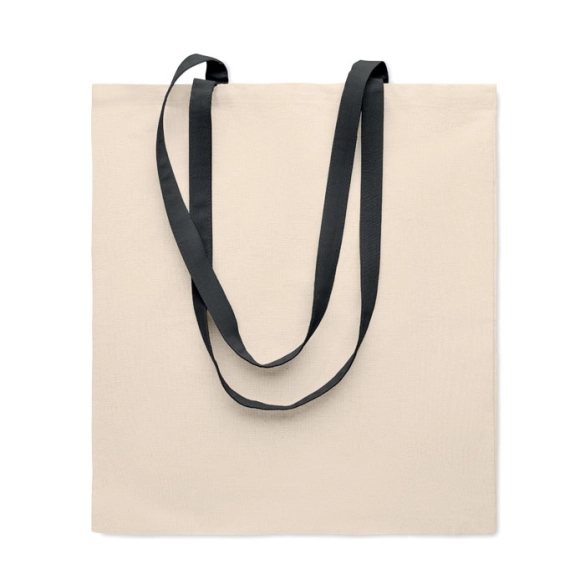 Sac shopping avec anses colorées coton 140 gr - Brami front