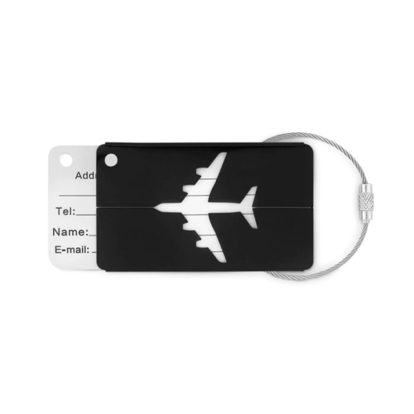 FLY TAG, Etiquette à bagage en aluminium front