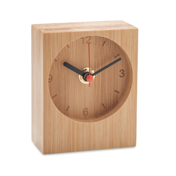 CLAMBU, Horloge de table en bambou front