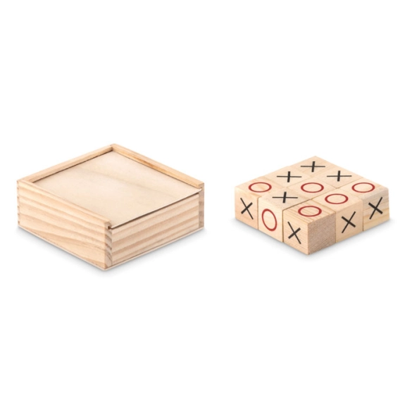 TIC TAC TOE, Jeu de morpion en bois front