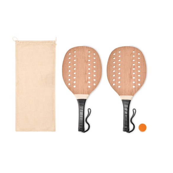 PALAS, Set beach tennis en bois de ros front