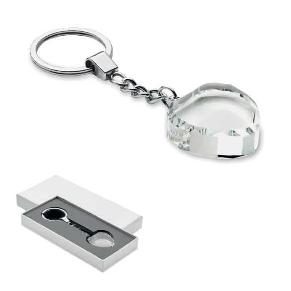 HEARTWARD, Porte-clés cœur en verre front