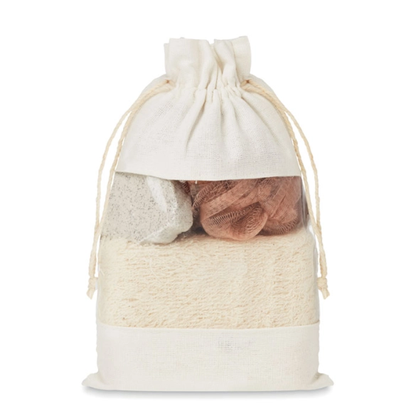 CUIDA SET, Set de bain pochette coton front