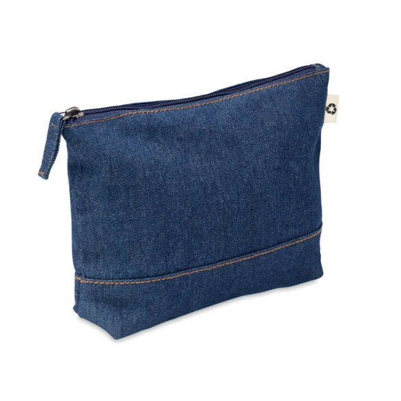 Pochette cosmétique en denim recyclé - Cholet front