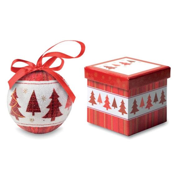 SNOWY, Boule de Noël et boîte. front