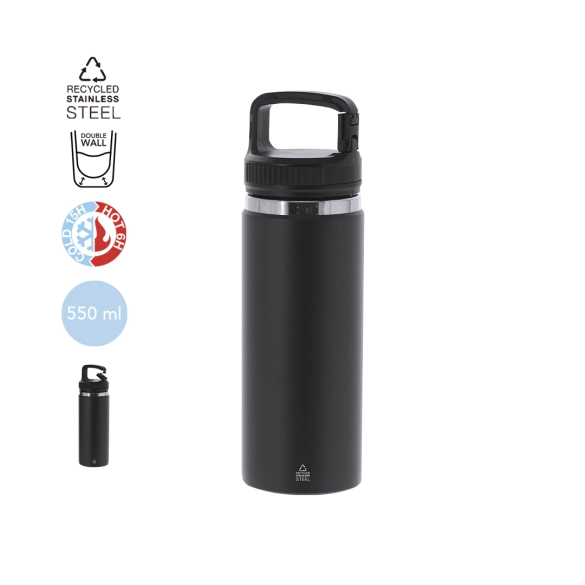 Bouteille thermos en inox 550ml "Boogar"