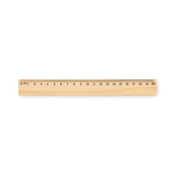 RULER20, Règle en bois 20cm front