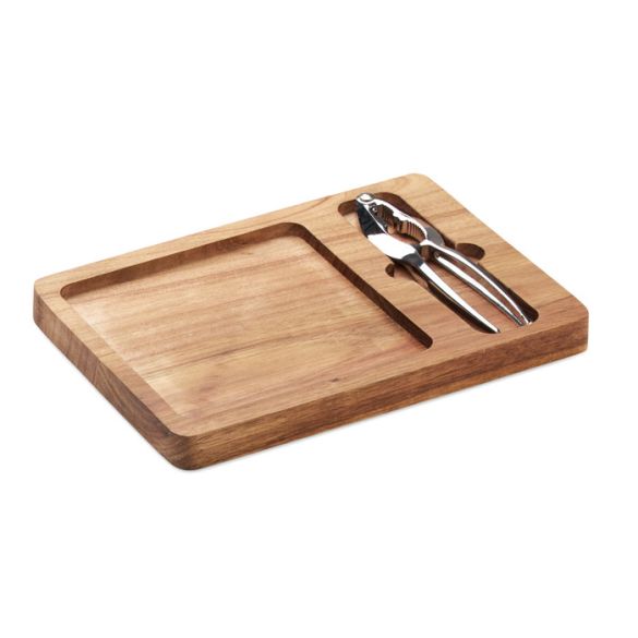 NUTPLATE, Set de casse-noix en acacia front