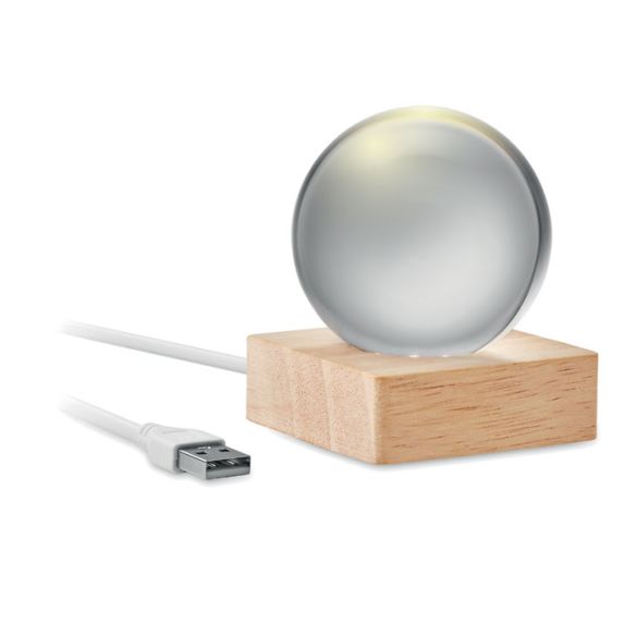 LIGHT, Sphère en verre LED front