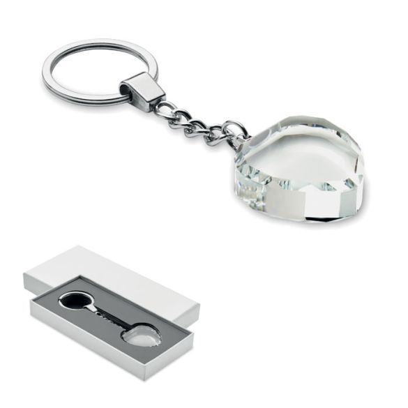 HEARTWARD, Porte-clés cœur en verre front