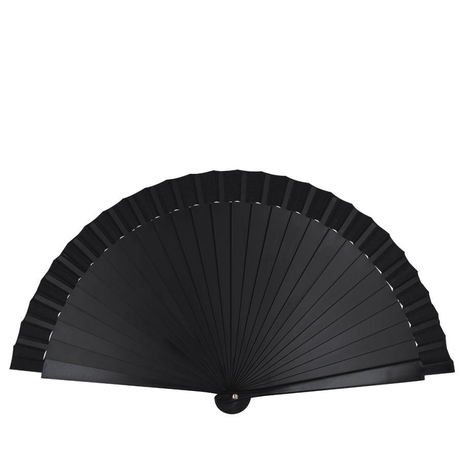 Éventail baguette plastique et tissu polyester "Jettag"