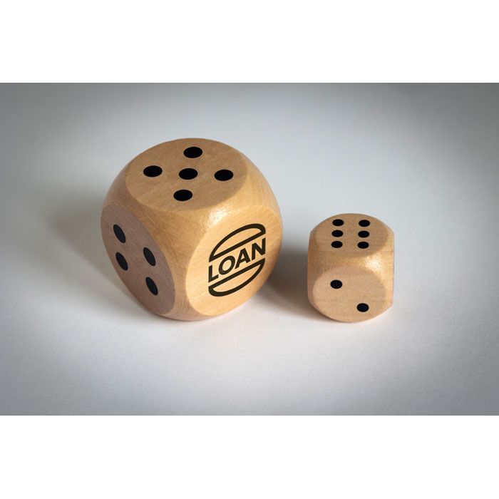 DADIN, Dés en bois Schima 3cm dia