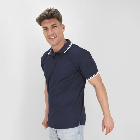 Polo technique avec liseré blanc 180gr "Liam"