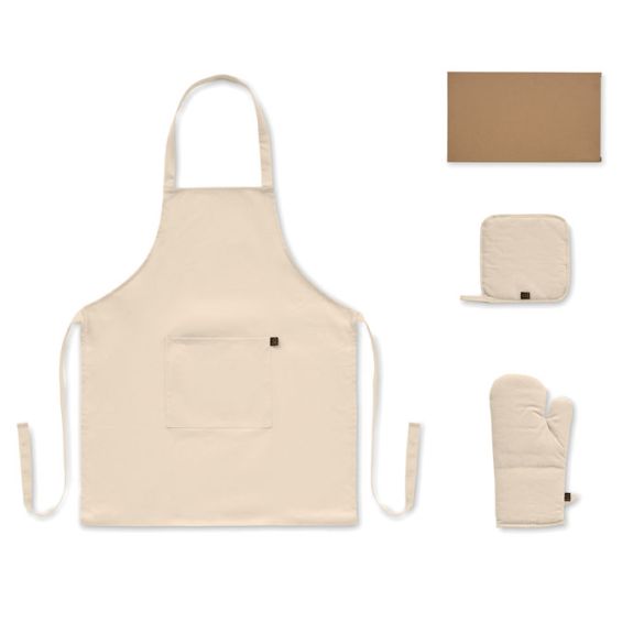 GALA SET, Set de cuisine en coton recyclé