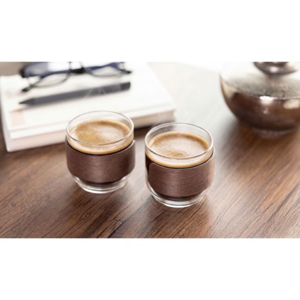 BOGOTA SET, Set à café poignée en noyer