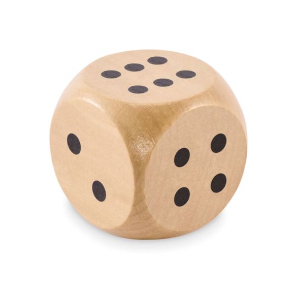 DADO, Dés en bois Schima de 5cm dia