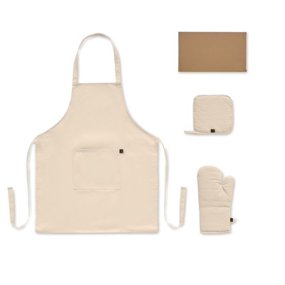 GALA SET, Set de cuisine en coton recyclé