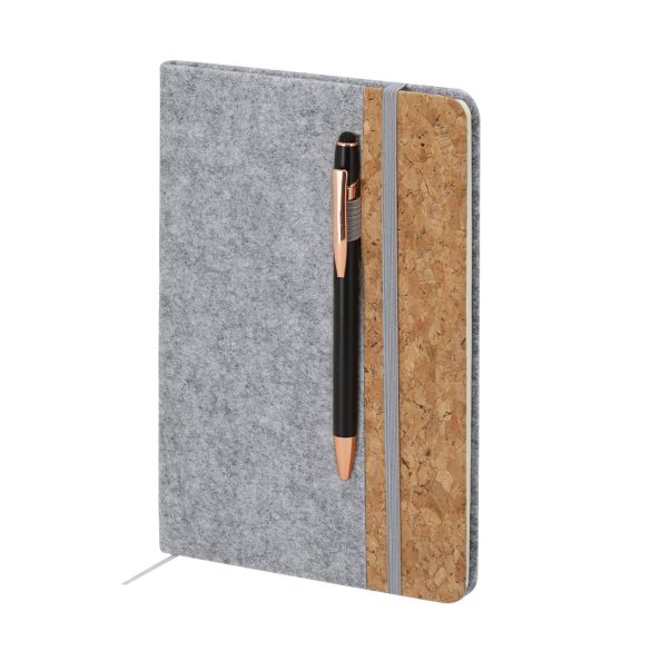 Carnet A5 feutrine et liège "Colcentir"