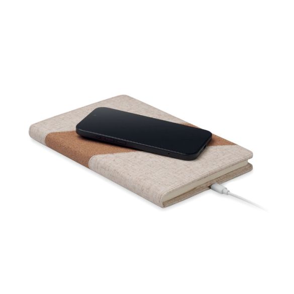 CORTONA, Carnet A5 avec chargeur 15W