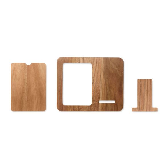 FINWOOD, Cadre acacia et chargeur 15W