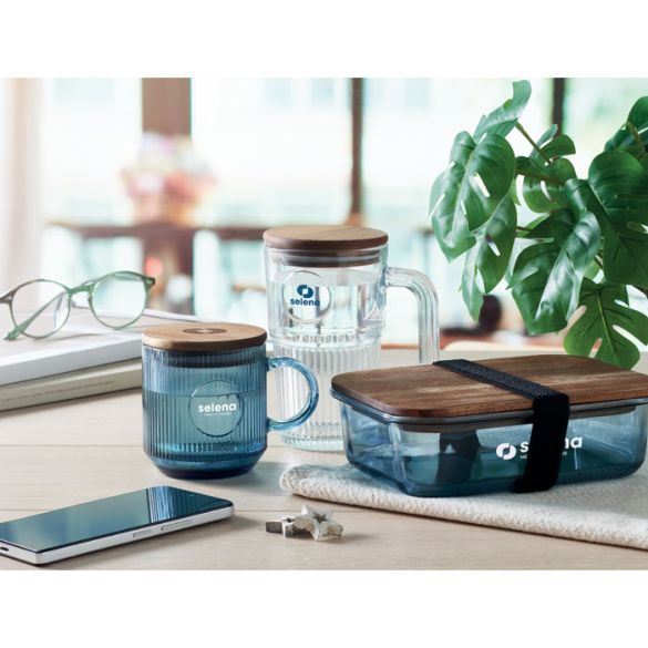 VITRIO MUG, Mug en verre strié 300ml