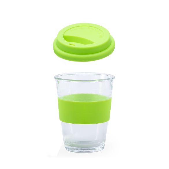 Gobelet en verre couvercle silicone 350ml "Mura"