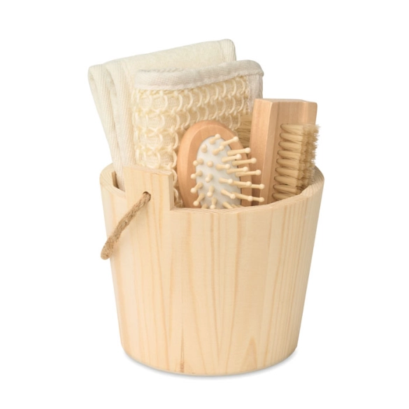 SELFCARE, Coffret de bain baquet en bois