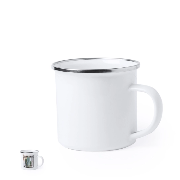 Tasse métal vintage marquage sublimation 380ml "Leo"