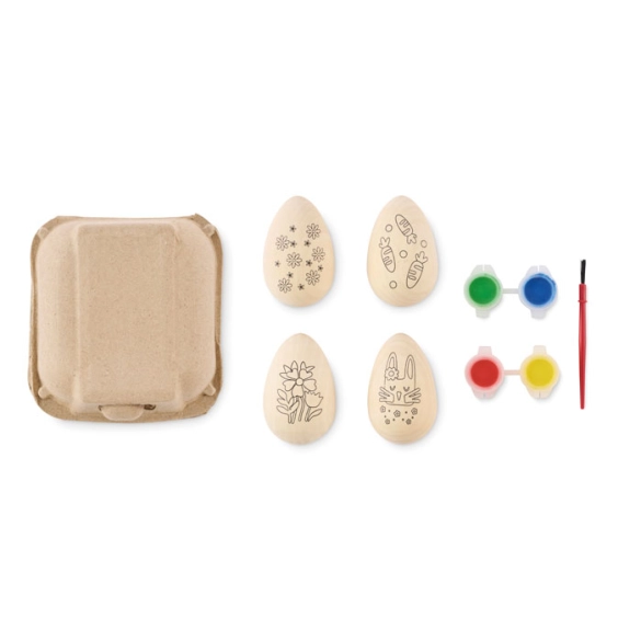 Set de peinture d'oeufs en bois "Malconi"