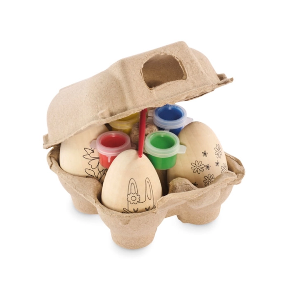 Set de peinture d'oeufs en bois "Malconi"