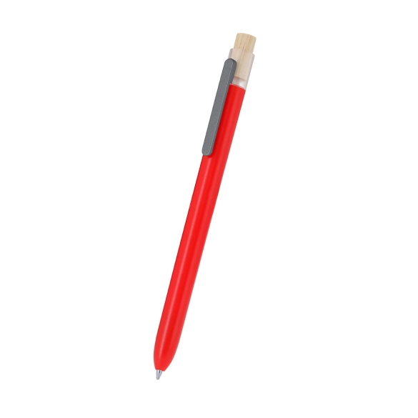 Stylo plastique recyclé et bouton bambou "Clasmen"