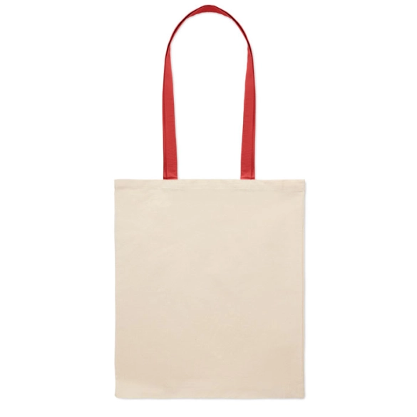 Sac shopping avec anses colorées coton 140 gr  "Brami"