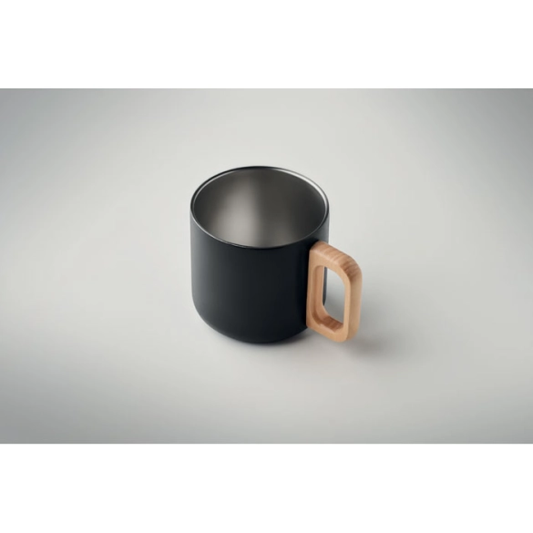 Mug double paroi avec poignée bois 350ml "Isolde"