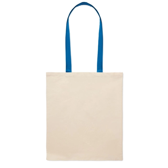 Sac shopping avec anses colorées coton 140 gr  "Brami"