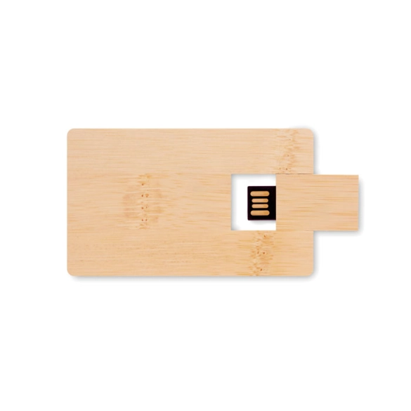 CREDITCARD PLUS, USB 16GB boitier bambou