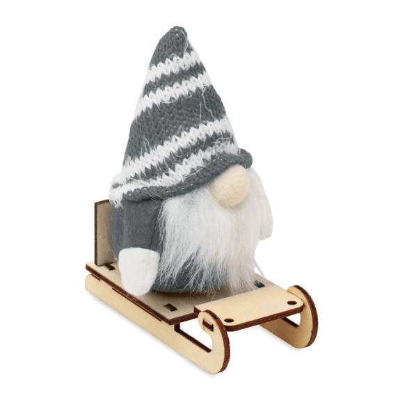 FROSTY SLEIGH, Lutin sur un traîneau en bois