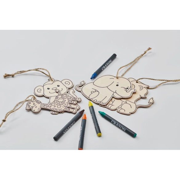 THEZOO, Suspensions à colorier en bois