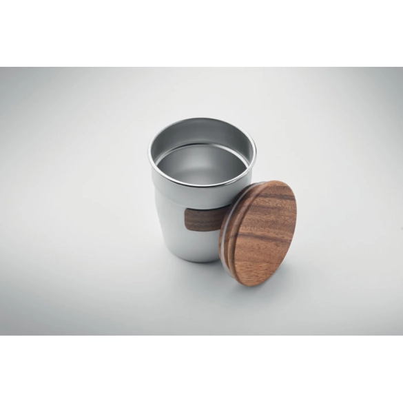Gobelet simple paroi couvercle en noyer 350ml "Holly"