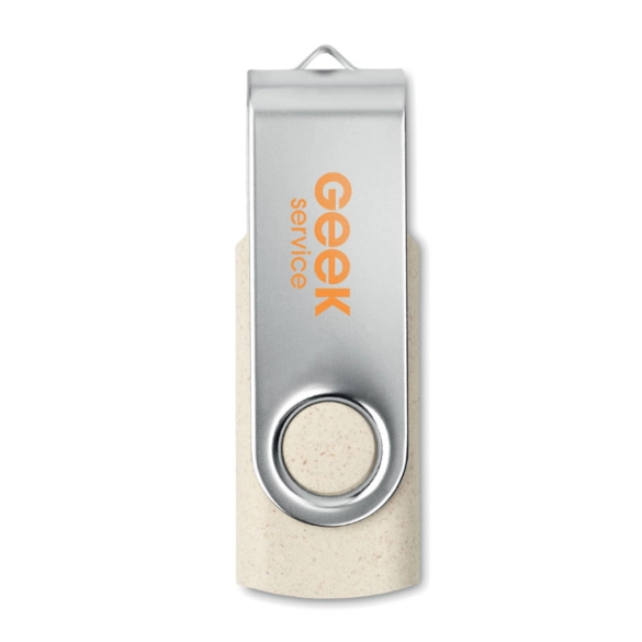TECHMATE+, Clé USB 16Go Paille/ PP