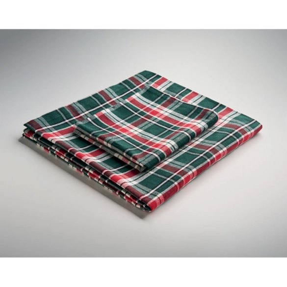 SANTABLE, Nappe à carreaux en coton.