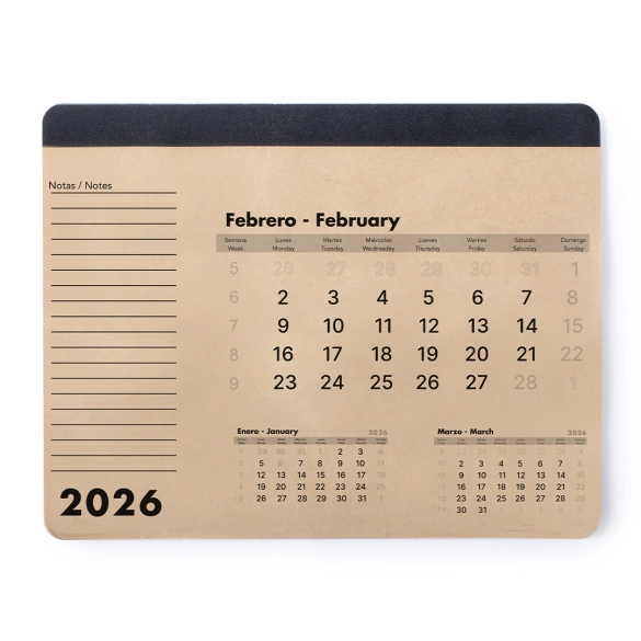Tapis Souris Calendrier Flen