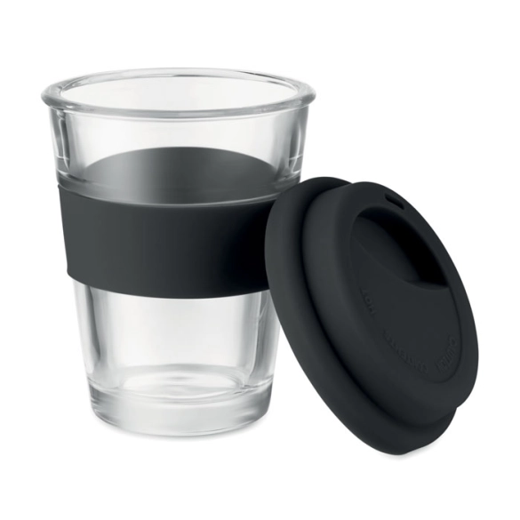 Gobelet en verre avec couvercle silicone 350ml "Zorin"