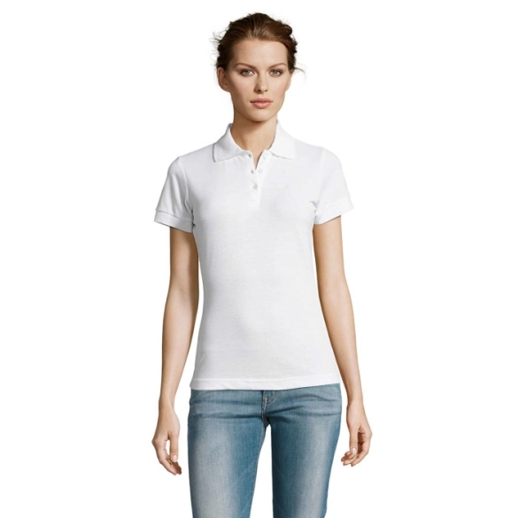 Polo femme en polyester et coton "Berga"