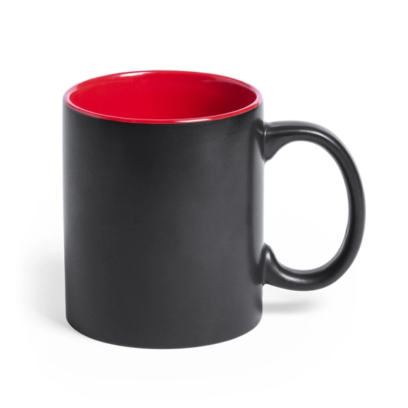 Tasse céramique noire et intérieur coloré 350ml "Elite"