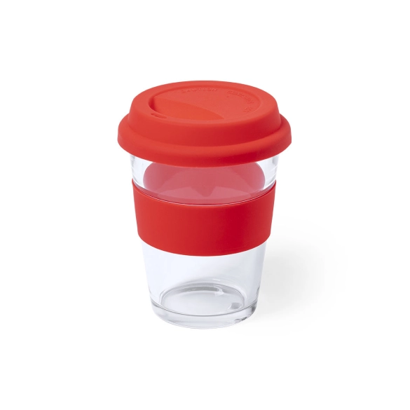 Gobelet en verre couvercle silicone 350ml "Mura"