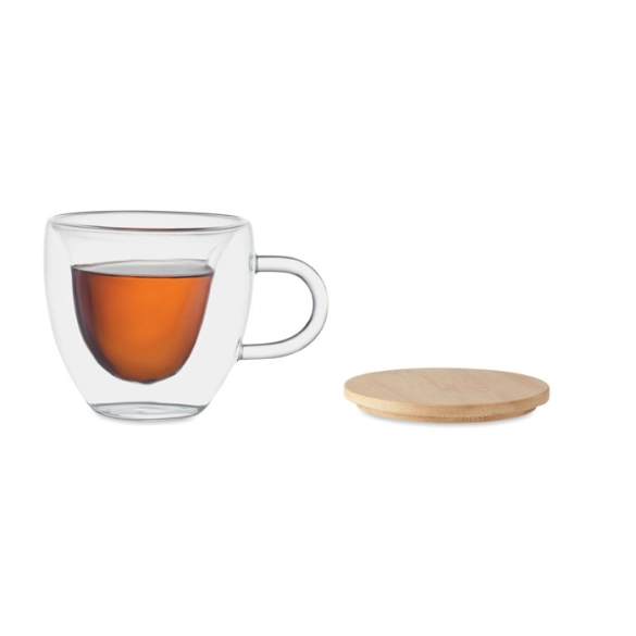 Tasse en verre de double paroi 180ml "Avelos"