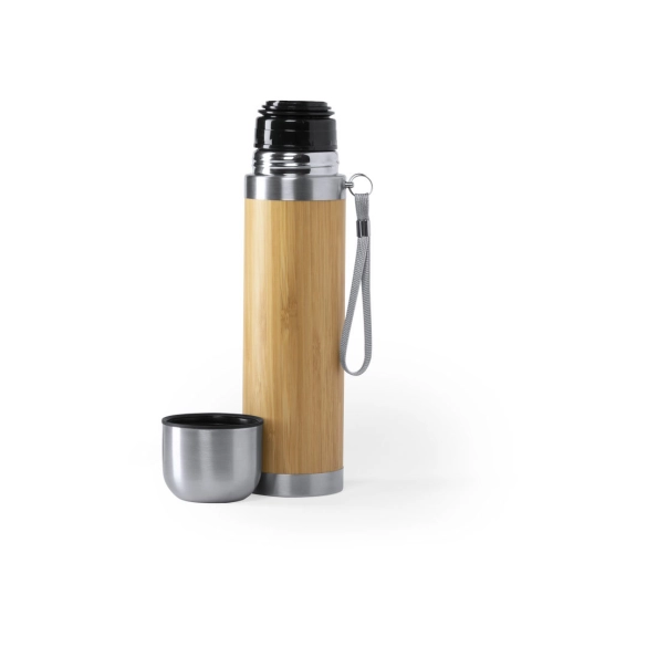 Bouteille thermos finition bambou 420ml "Cambrai"