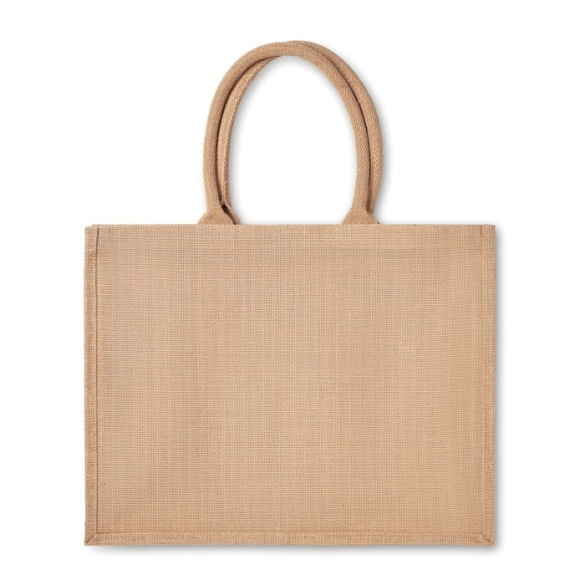 Sac cabas publicitaire en jute avec soufflet "Hero"